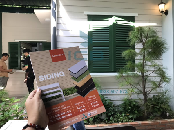 thanh siding xi măng ốp tường