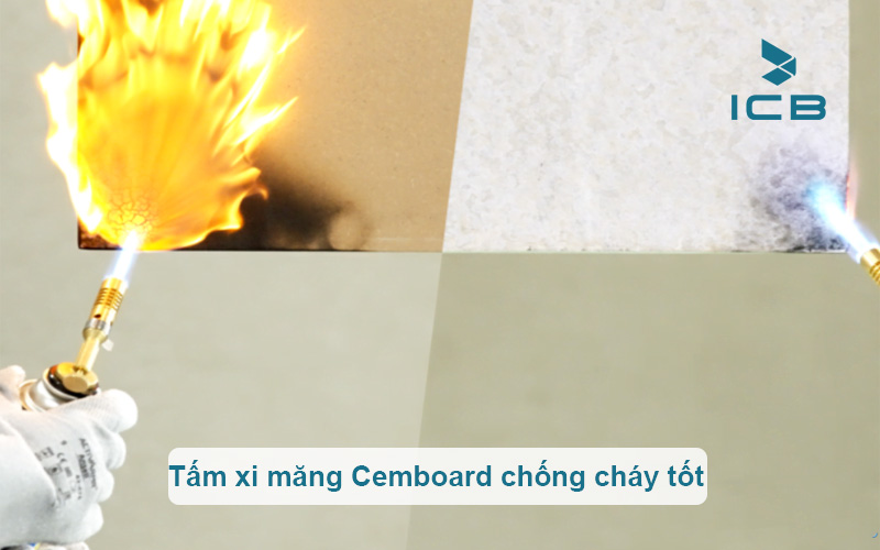 Tấm xi măng Cemboard chống cháy tốt và hiệu quả