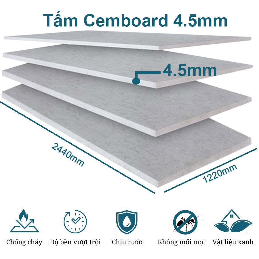 Tấm cemboard 4.5mm