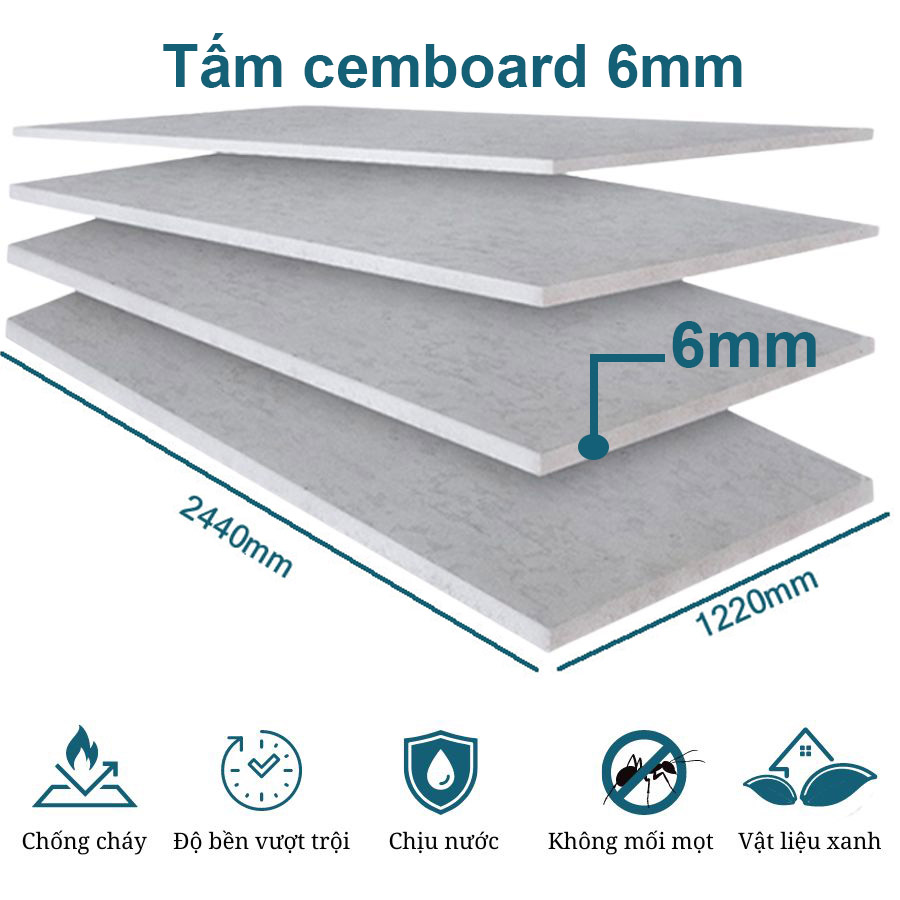 Tấm cemboard 6mm