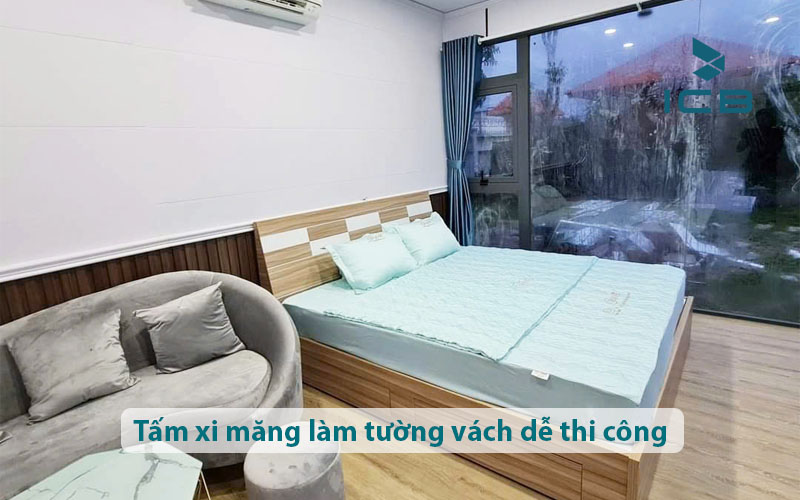 Tấm xi măng làm tường vách ngăn dễ dàng thi công
